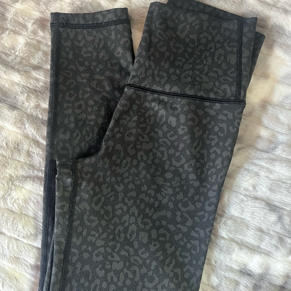 Black Leopard Print Leggings